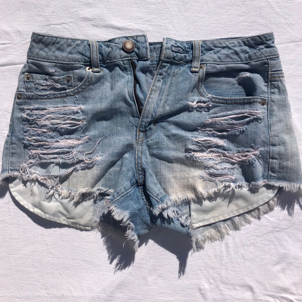 American Eagle High-Rise Festival denim shorts